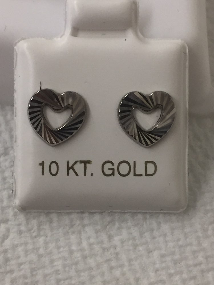 10k white gold earrings