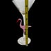 Flamingo Martini Cocktail Glass Handblown Tall Single Pink