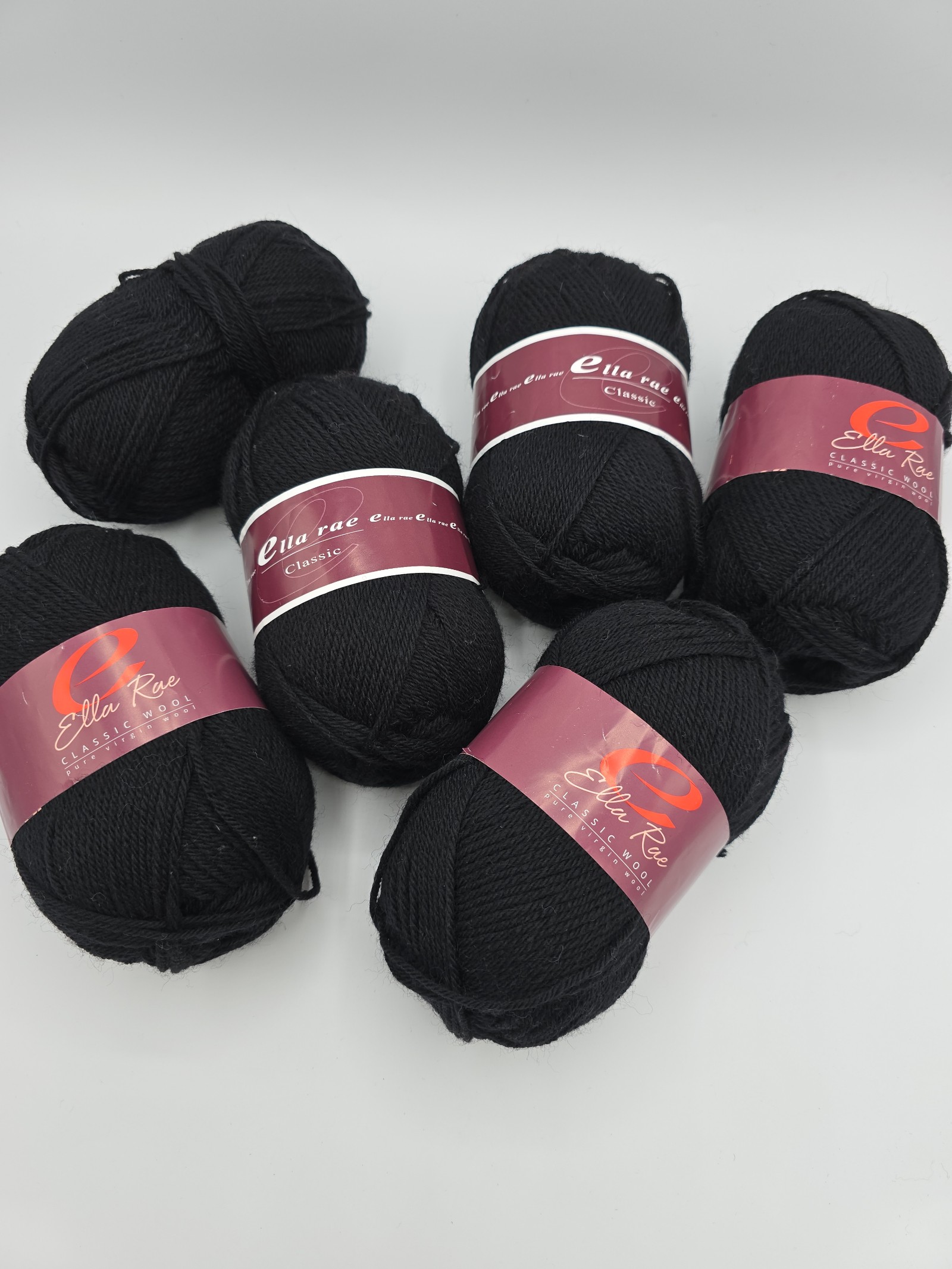 Ella Rae Classic Wool yarn lot of 5+ NEW in Black