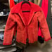 Vintage red suede and faux fur jacket