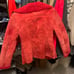 Vintage red suede and faux fur jacket