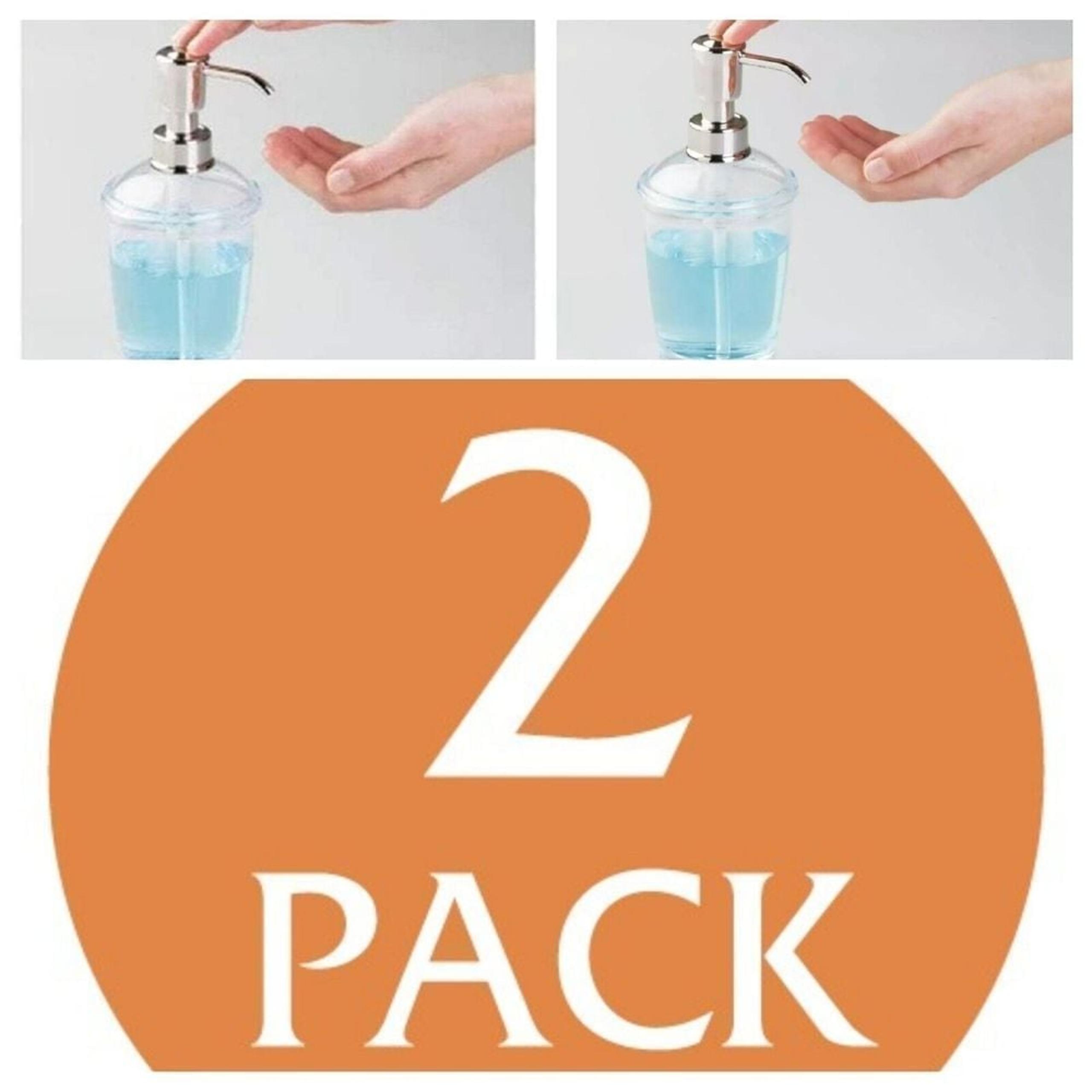 iDesign Soap Dispenser 12 Oz – Clear and Chrome Plastic