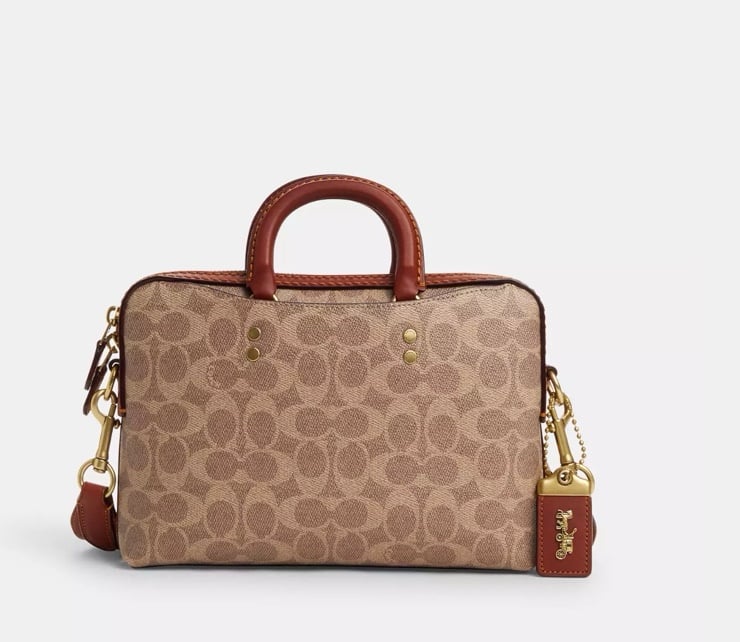 Coach Rogue Slim Brief 25 In Signature Canvas