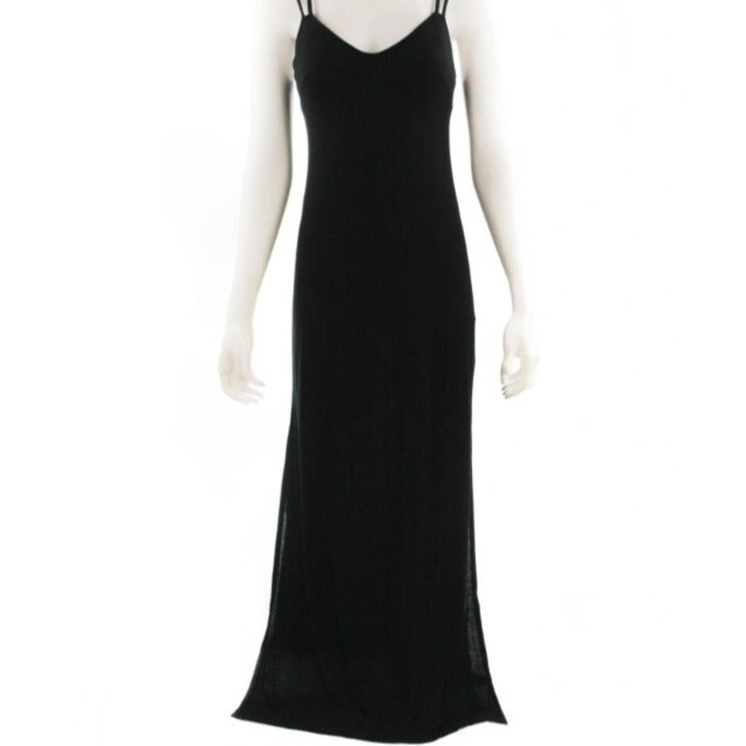 LA PERLA Black Sleeveless Long Knit Night Dress Size 42