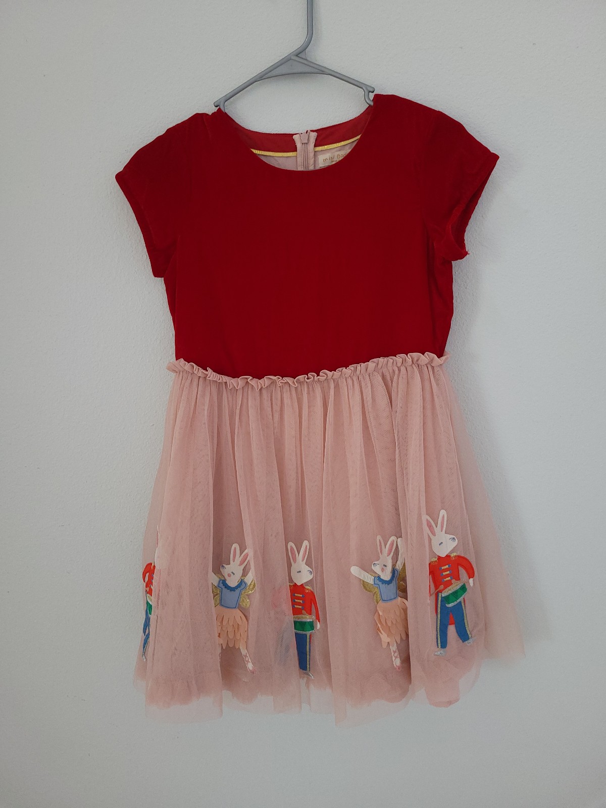 Mini Boden 11-12 Nutcracker Velvet Tulle party dress