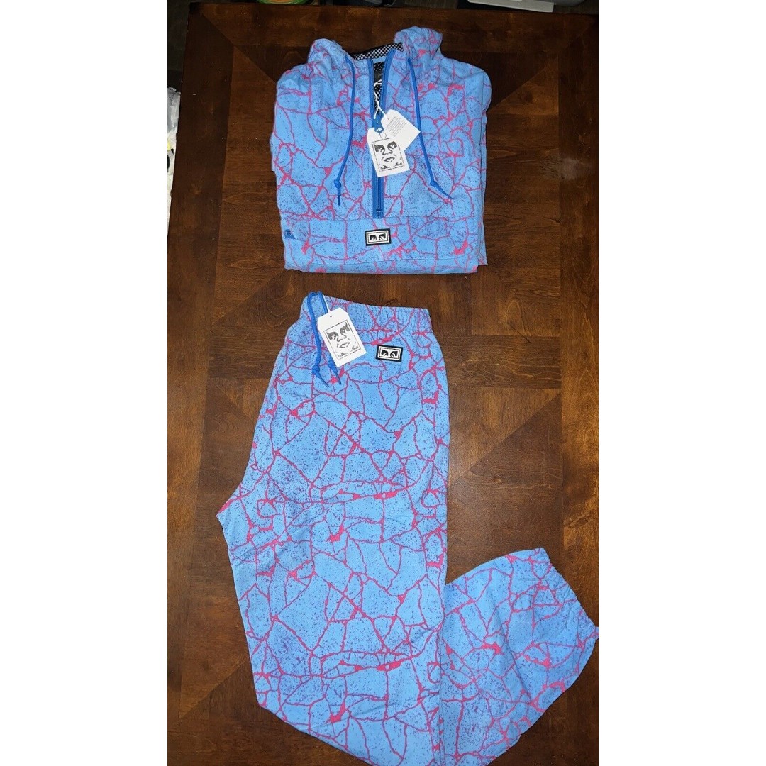 NWT OBEY Limited Edition Worldwide Tracksuit Jacket (M) & Track Pants (M) Set
