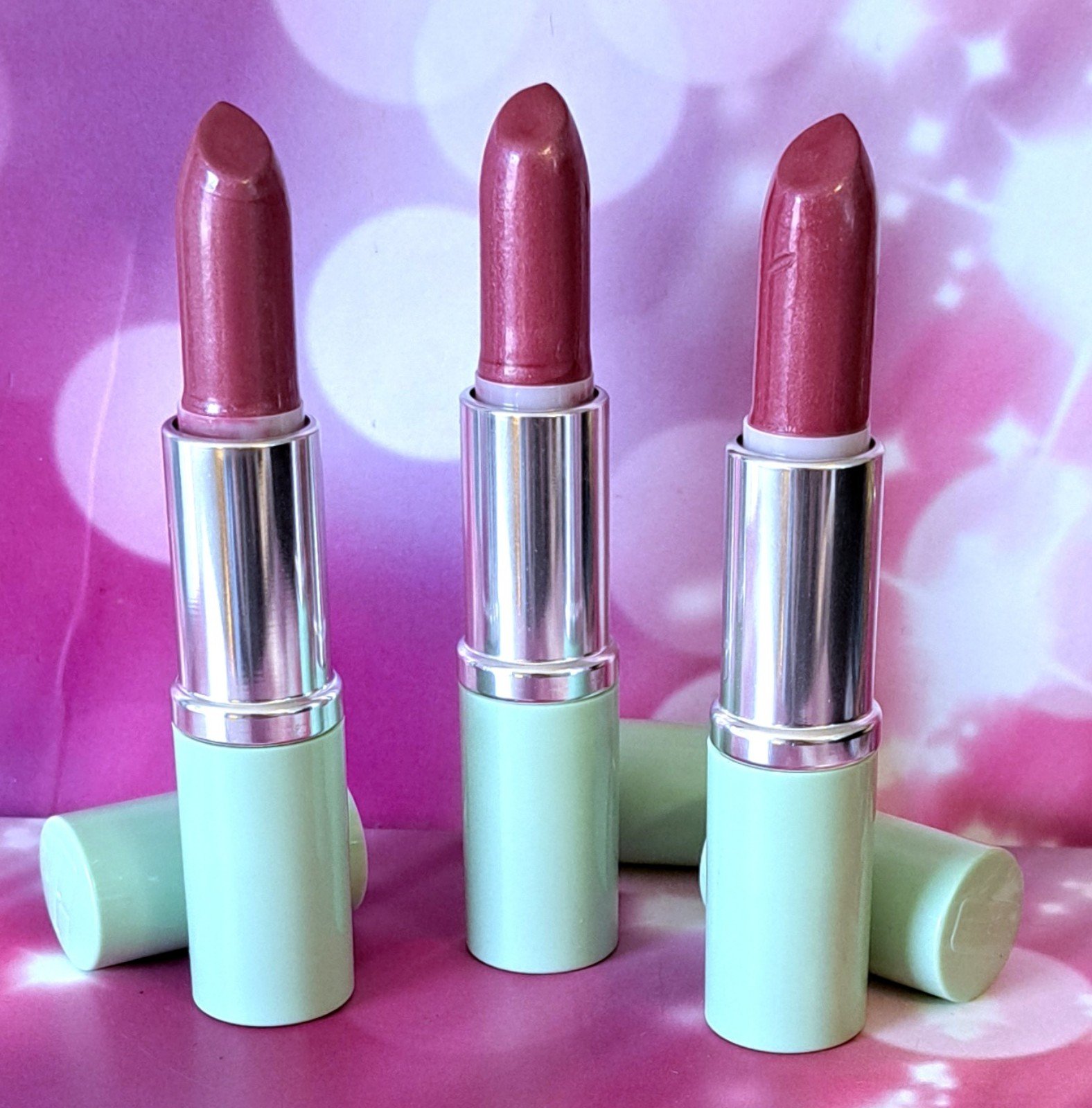 LOT × 3 Clinique Different Lipstick Raspberry Glace green GWP tube