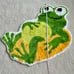 Kids Bathroom Rug Absorbent Frog Bath Mat Floating in Tube Animal Child Carpet