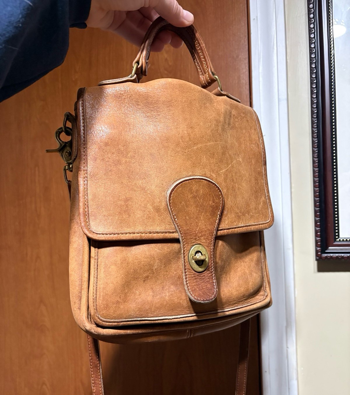 Vintage 1980s Coach Leather Crossbody Bag 117 RARE Made In The USA