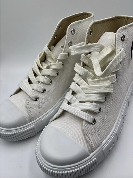 Versace Palladium High-top Canvas Sneakers Size 39 Floor Sample