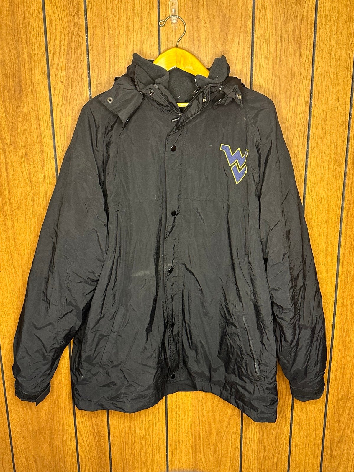 Vintage Y2K Nike West Virginia Mountaineers Black Jacket Coat Size XL