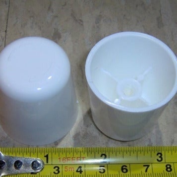Extra Tall 2 toilet bowl bolt screw On CAP white tOp for 1/4 Bolt Covers StUrDy