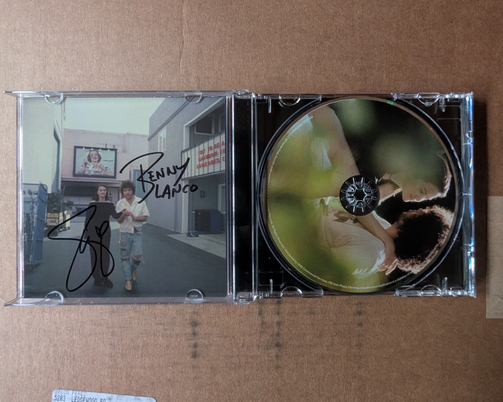 SELENA GOMEZ BENNY BLANCO Signed Insert I Said I Love You First CD Autograph