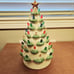 LENOX Treasured Traditions Christmas White Ivory LIGHTED TREE Green Tips WORKS
