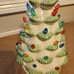 LENOX Treasured Traditions Christmas White Ivory LIGHTED TREE Green Tips WORKS