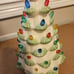 LENOX Treasured Traditions Christmas White Ivory LIGHTED TREE Green Tips WORKS