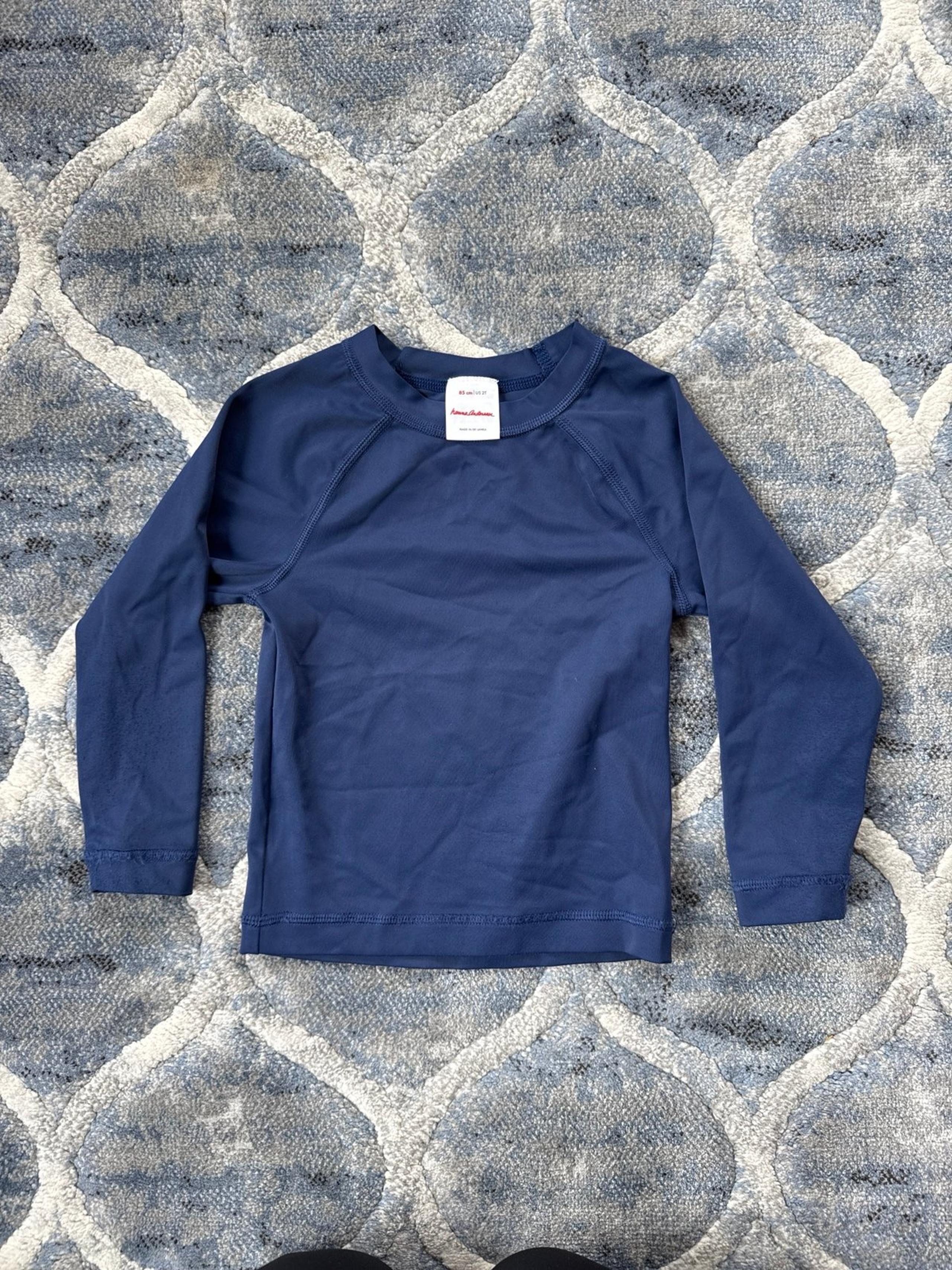 Hanna Andersson Long Sleeve Rash Guard Navy Blue 2T