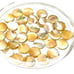 33 mother of pearl coin beads. 972