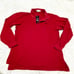 【Excellent Condition】 Burberry Long Sleeve Polo Shirt, Horse, Nova Check, 100% Cotton, Red, Size L