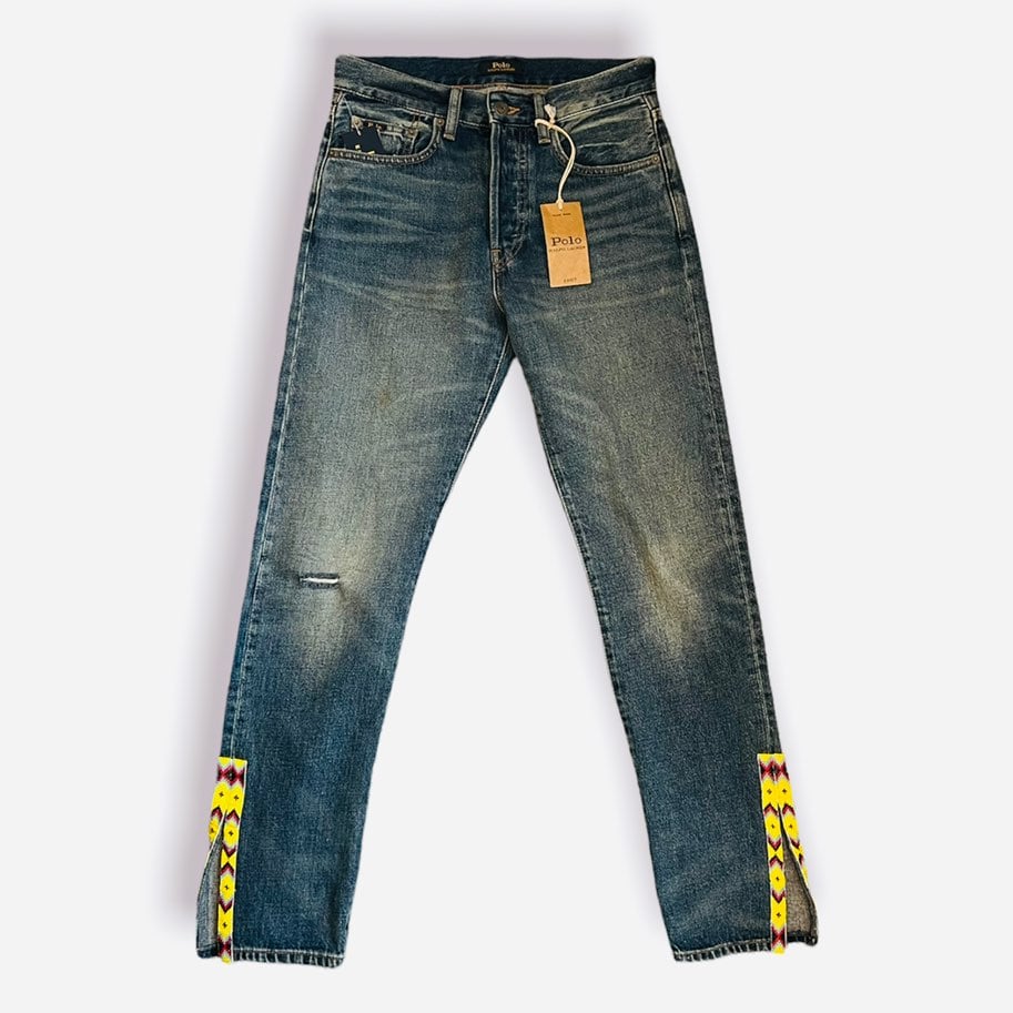 POLO RALPH LAUREN The Callen High Rise Slim Beaded Jeans