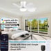 Ceiling Fan with Lights, 30 inch Remote Control, Low Profile DC Smart Ceiling Fa