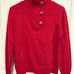 Lauren Ralph Lauren Women Red High Button Neck Pullover Sweater Size Small