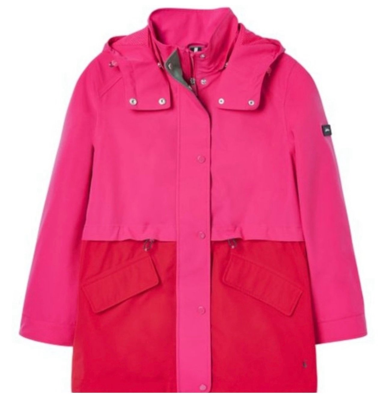 Joules XL Lydford Pink and Red Rain Jacket