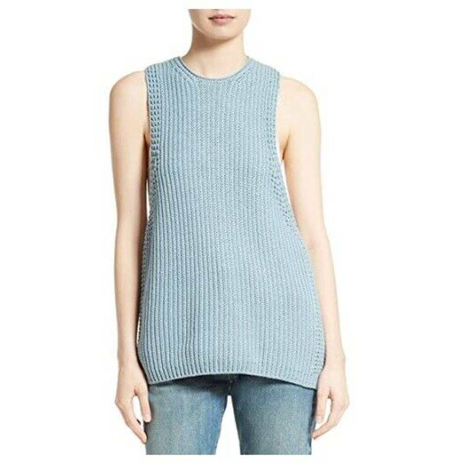 Vince Cotton Waffle Stitch Tank Top M