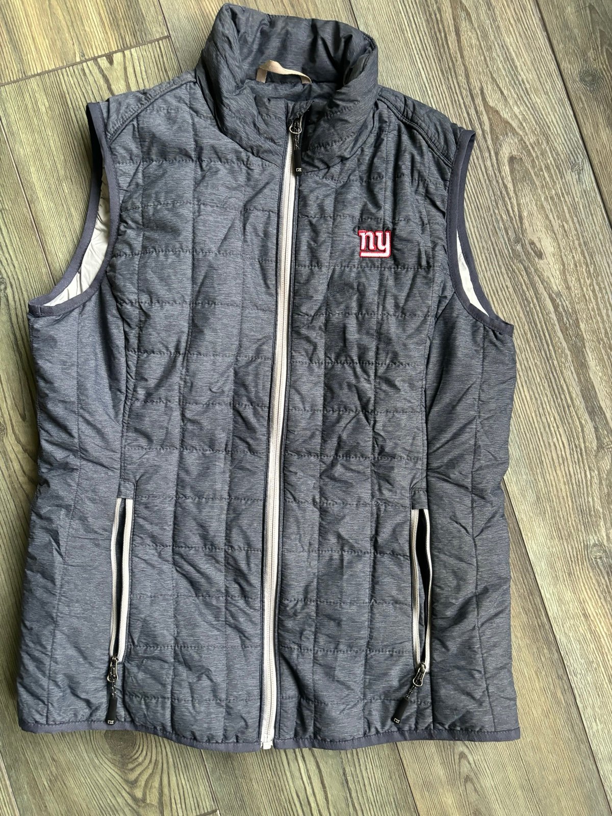 Cutter And Buck Women’s New York Giants Football Puffer Vest Navy Size Small