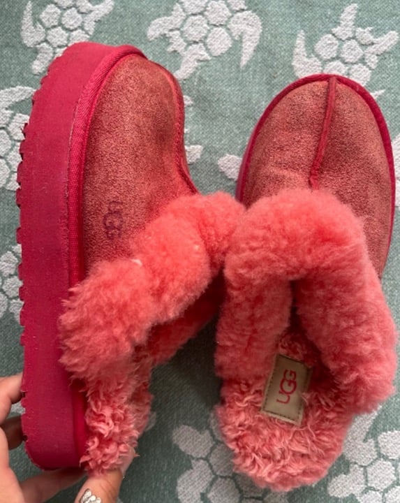 UGG Platform slippers pink womens 6