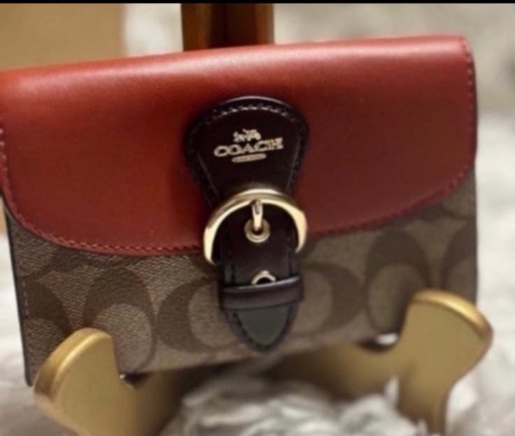 COACH C7374 NWT MSRP 250 KLEO WALLET PURSE SIGNATURE COATED CANVAS