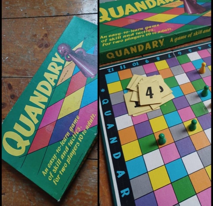 Vintage 70s complete Quandary family board game Made in England & original box