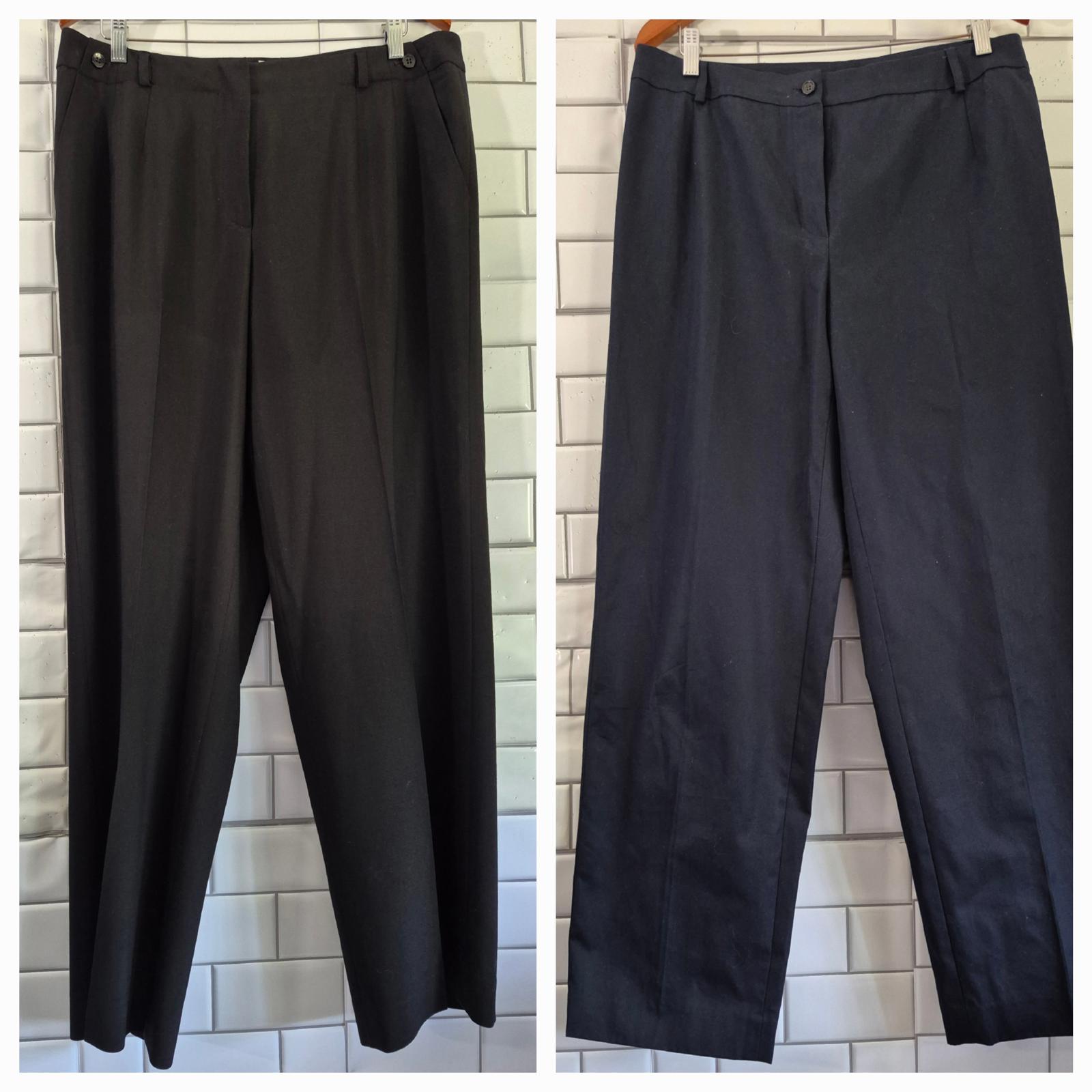 Talbots Woman Lot Of 2 Pants Office Career Wear Color(S) Navy Black