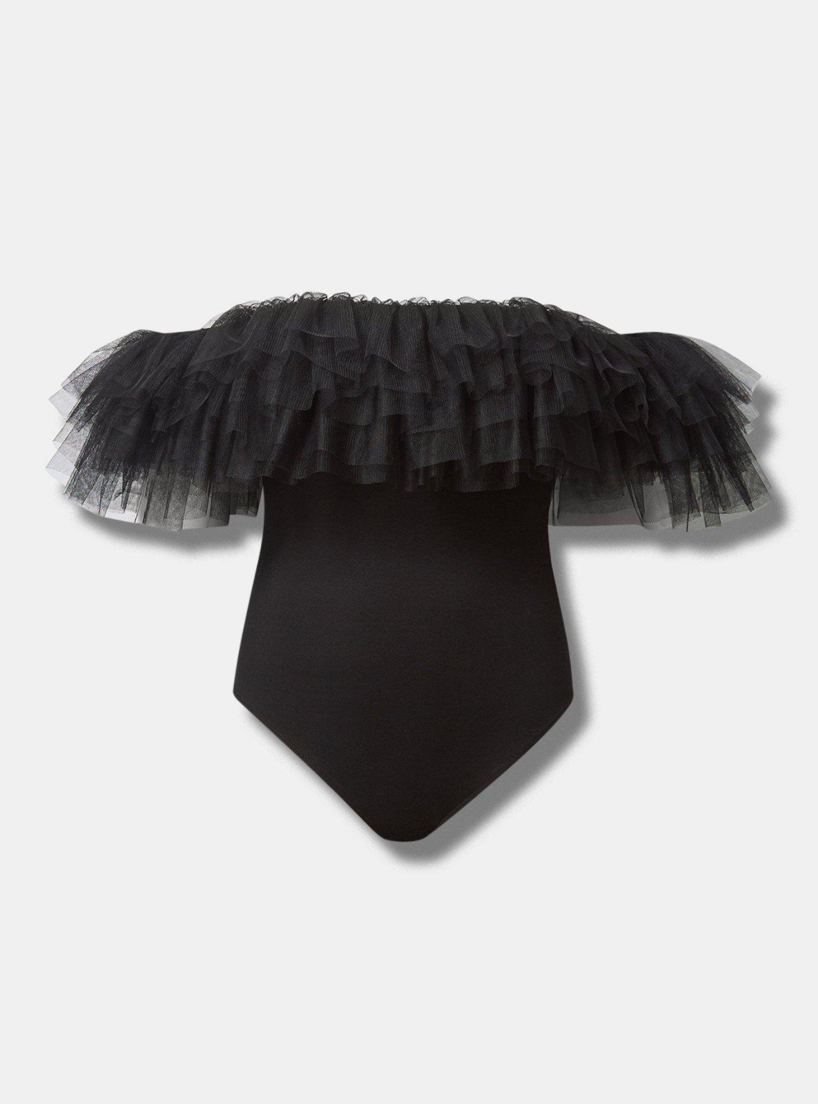 Torrid Foxy Off The Shoulder Tulle Bodysuit Size 3 (22/24)