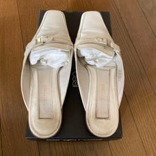 Sergio Rossi DRUGAL BIANCO size 37.5, white mules.