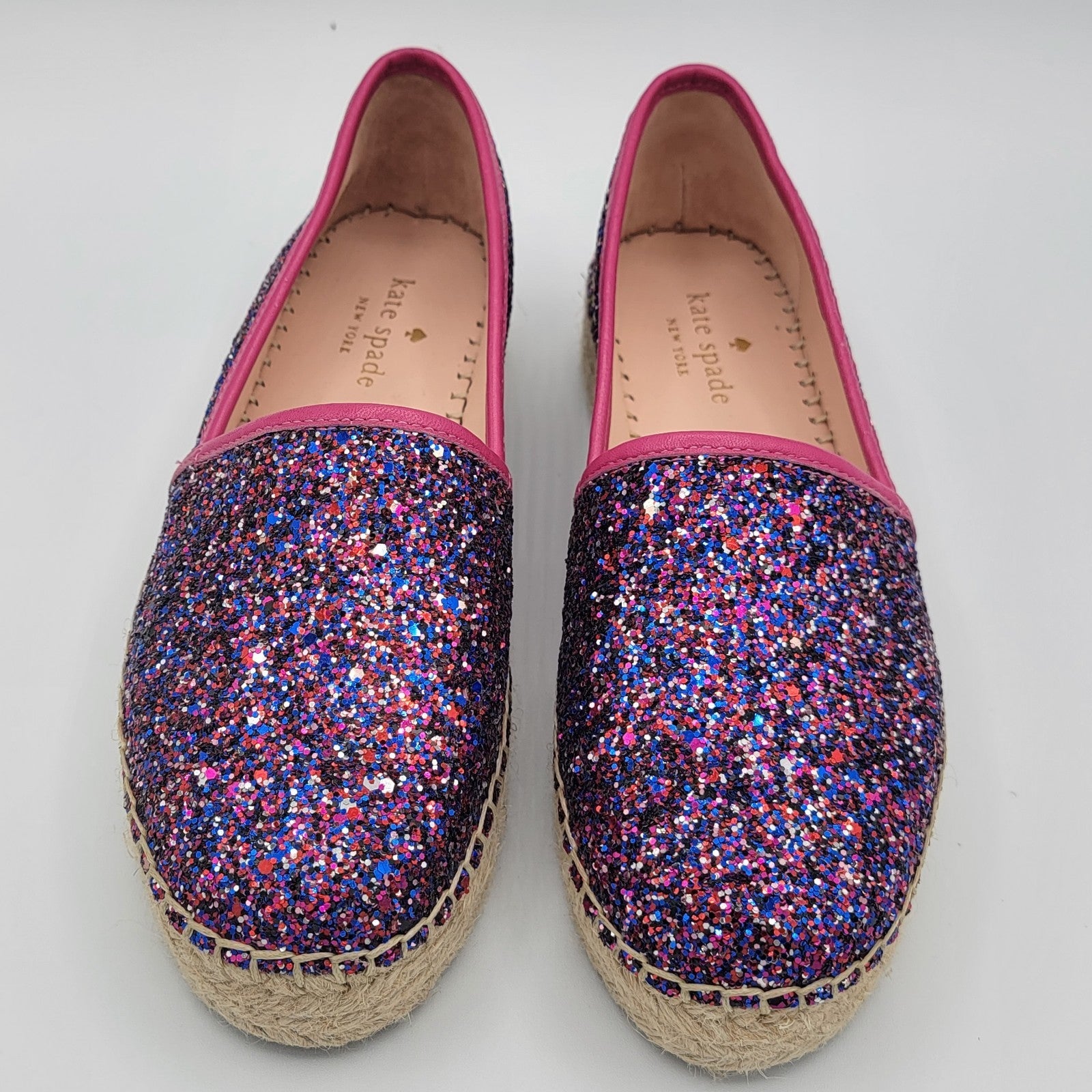 Womens Kate Spade glitter espadrilles shoes size 5.5