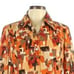 Christopher & Banks Retro 70's Hippie Shirt Shaket Jacket Warm Calico Sz L