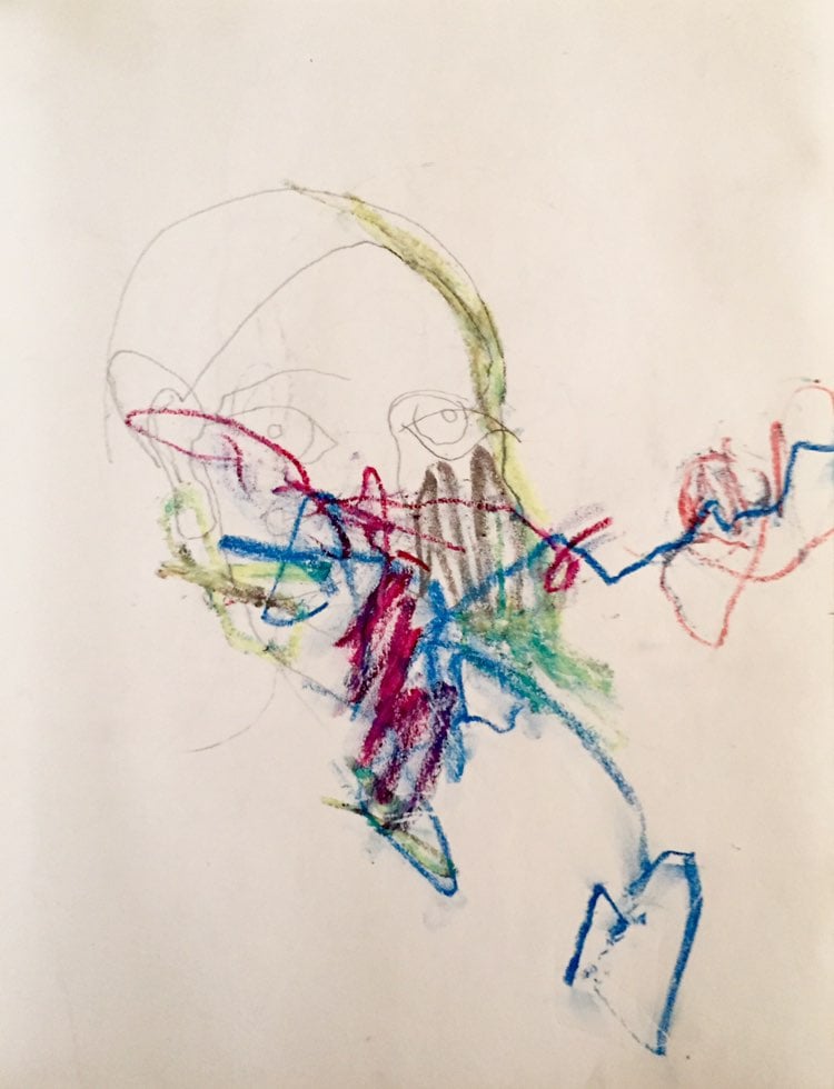 10”x8” Abstract Portrait Drawing Art