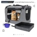 Prutapet Portable Large Cat carrier with litter box and fleece mat for inside
