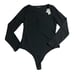 Abercrombie & Fitch Hook & Eye Soft AF Ribbed Black Henley Bodysuit Size XL NWT