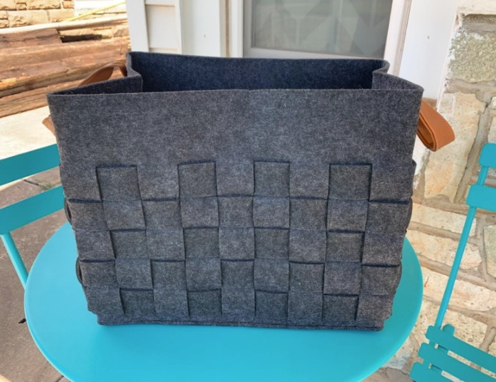 Blanket Basket, 20 x 20 x13 XXXLarge Felt Laundry Baskets Nursery