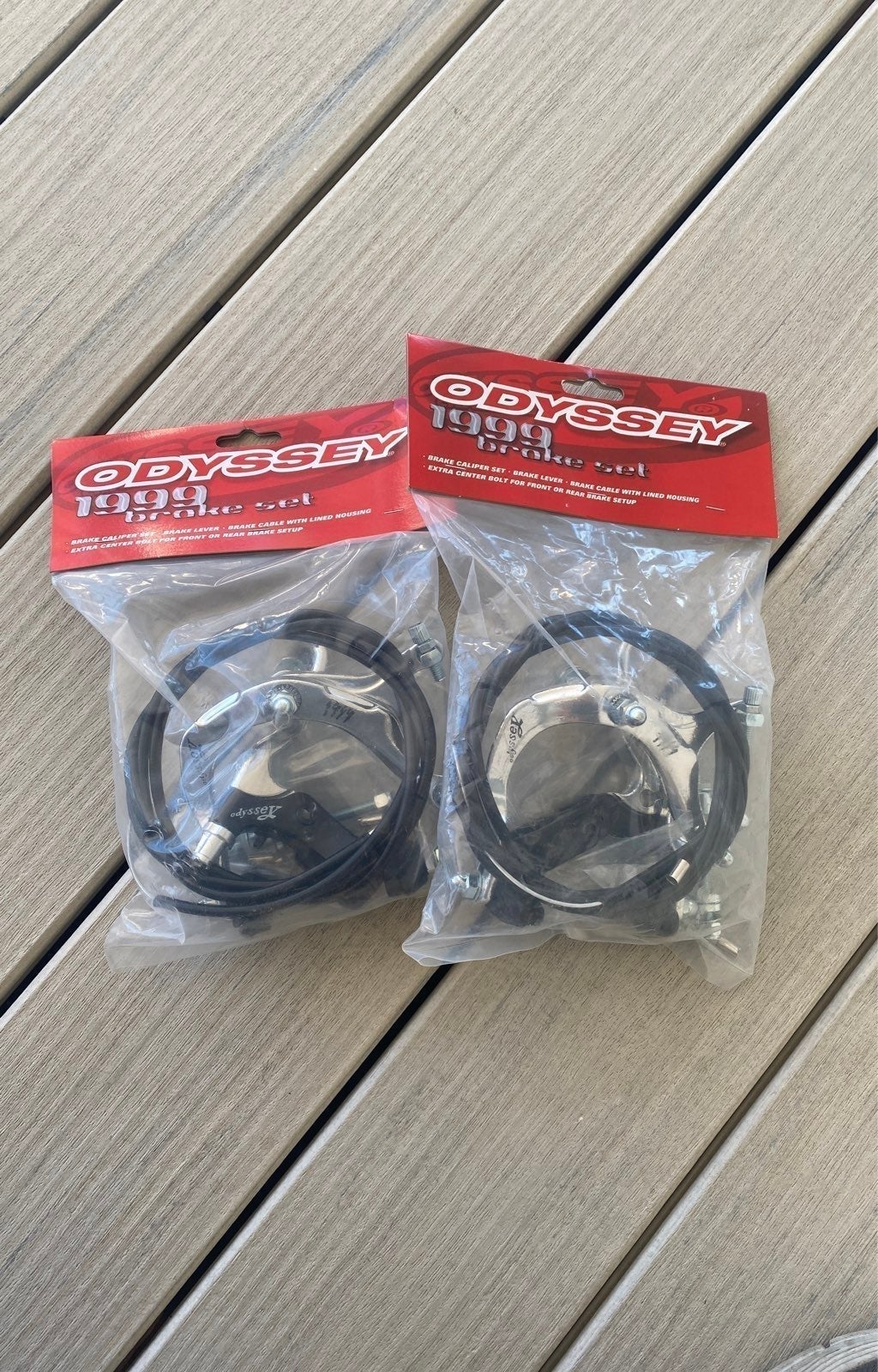 Pair of two odyssey 1999 brake sets old school bmx bike brakes chrome