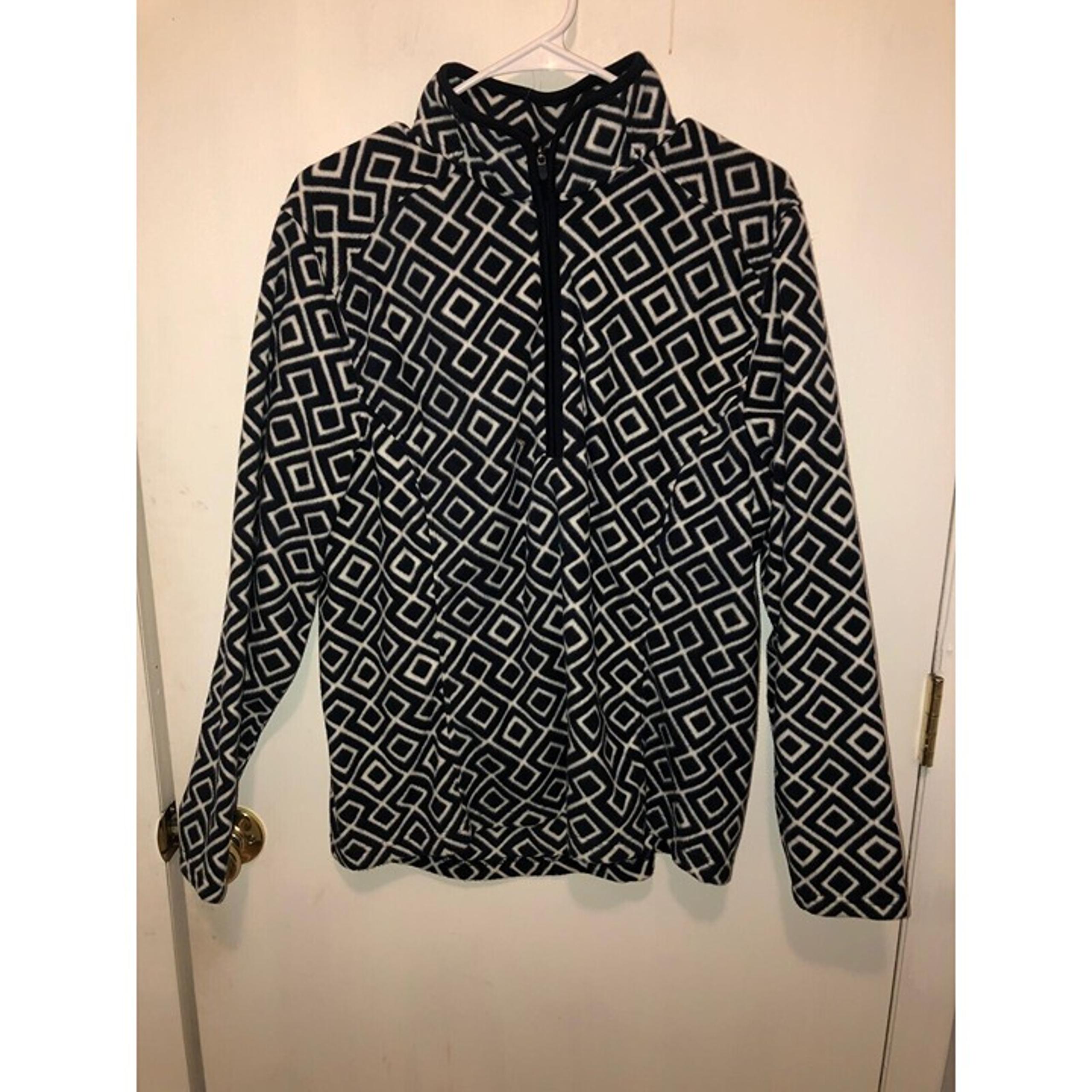 NEW Lands End Womens SZ XL 18 1/4 Zip Fleece Mock Neck Long Sleeve Sweater