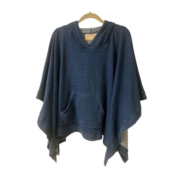Anthropologie knit hooded poncho by Saturday Sunday OSFM