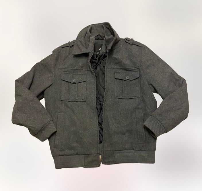 J ferrar wool modern fit quilt lined wool jacket mens large