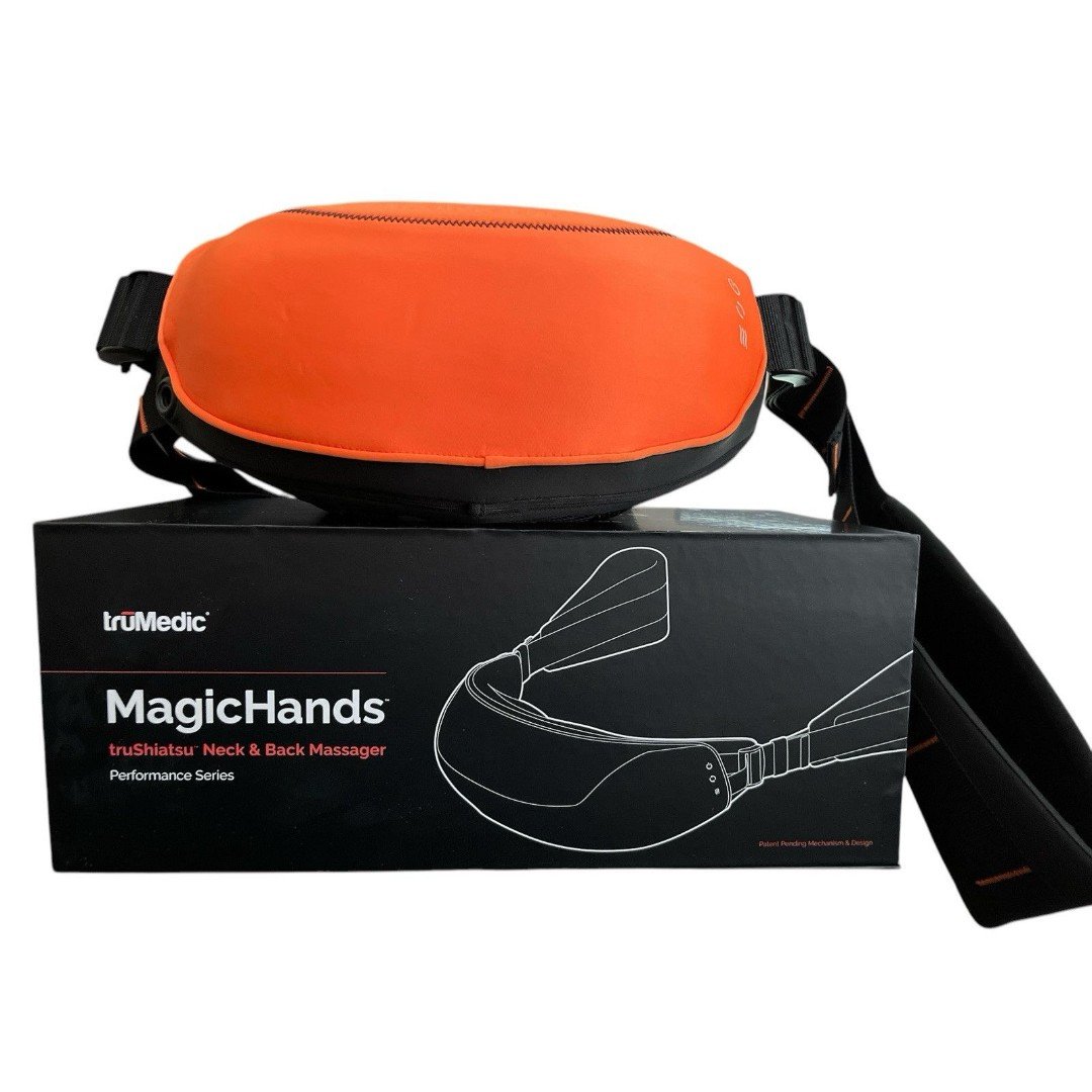 TruMedic TruShiatsu MagicHands Neck and Back Massager Orange Professional Series