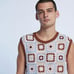Pacsun neutral penn mens crochet tank top size M