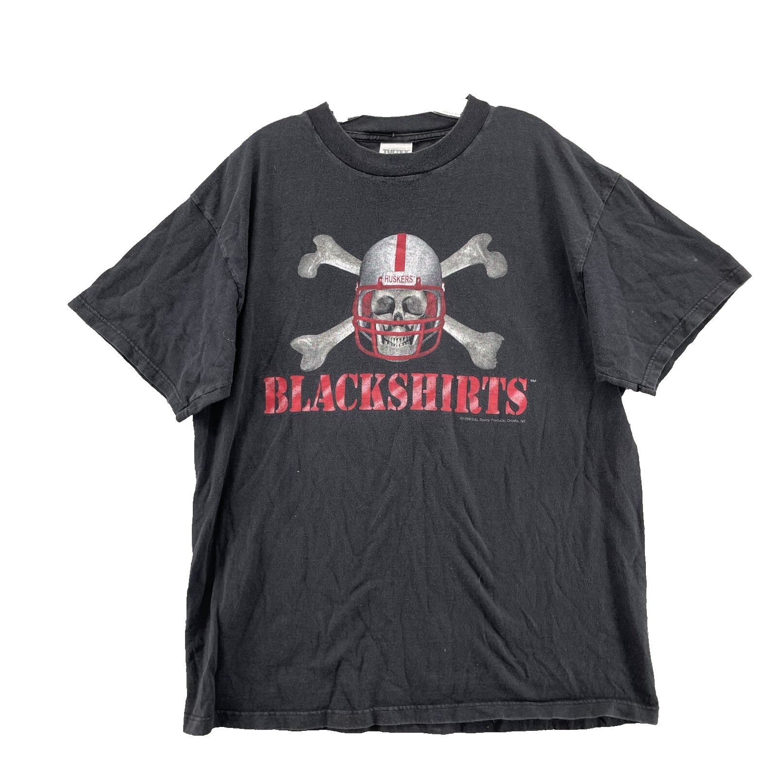 Tultex Nebraska Blaskshirts T-Shirt Mens XL Skull University Football Sportswear