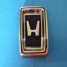 Honda Civic SB1-SB2 chrome and black front grille emblem 1973-1979