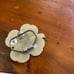 Pewter belt buckle four leaf Green Clover